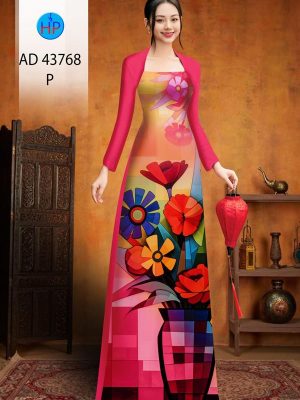 Vải Áo Dài Hoa In 3D Thiết Kế 2024 AD 43768 19 Vai Ao Dai Hoa In 3D Thiet Ke 2024 AD
