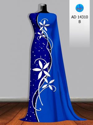 Vải Áo Dài Hoa In 3D Thu Hút AD 14310 19 Vai Ao Dai Hoa In 3D Thu Hut AD 14310
