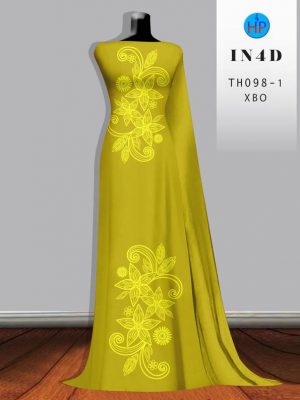 Vai Ao Dai Hoa In Chim 4D Thiet Ke 2024