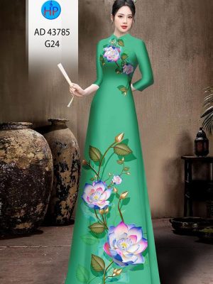Vải Áo Dài Hoa Sen Kiểu Mới AD 43785 19 Vai Ao Dai Hoa Sen Kieu Moi AD 43785