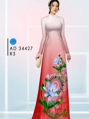 Vai Ao Dai Hoa Sen Moi Ra AD 34427