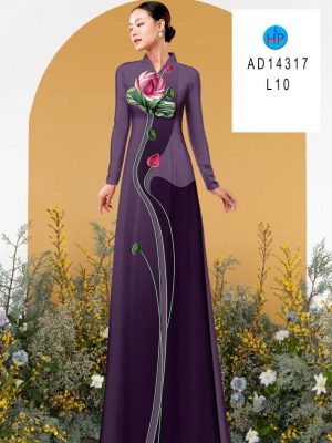 Vải Áo Dài Hoa Sen Sang Trọng AD 14317 19 Vai Ao Dai Hoa Sen Sang Trong AD 14317