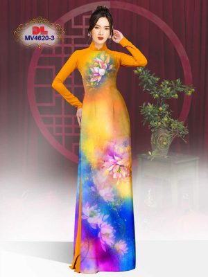 Vải Áo Dài Hoa Sen Sang Trọng AD MV4620 24 Vai Ao Dai Hoa Sen Sang Trong AD MV4620