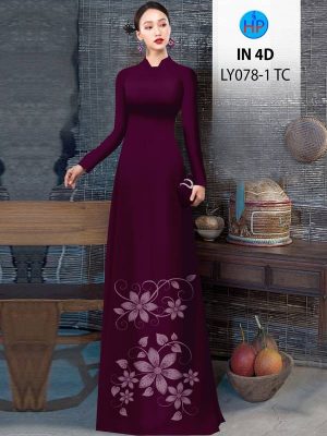 Vải Áo Dài In Chìm 4D Mới Ra AD LY078-1 11 Vai Ao Dai In Chim 4D Moi Ra AD LY078 1