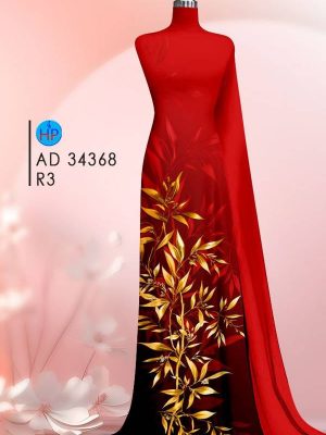 Vai Ao Dai In Hinh La Doc Dao AD 34368