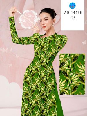 1714100021 222 Vai Ao Dai In Hinh La Thiet Ke 2024 AD