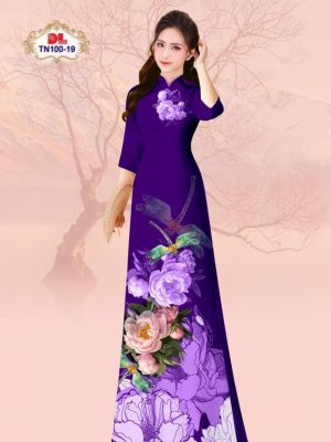 Vải Áo Dài Hoa Cẩm Chướng Thu Hút AD TN100 24 Vai Ao Dai Hoa Cam Chuong Thu Hut AD TN100