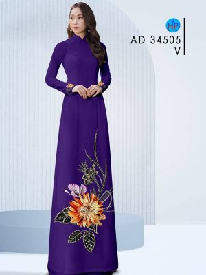 Vải Áo Dài Hoa Cúc Mới Ra AD 34505 20 Vai Ao Dai Hoa Cuc Moi Ra AD 34505