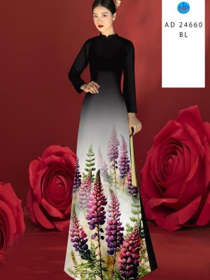 Vải Áo Dài Hoa In 3D Độc Đáo AD 24660 19 Vai Ao Dai Hoa In 3D Doc Dao AD 24660