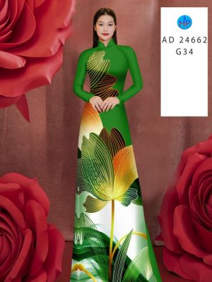 Vải Áo Dài Hoa In 3D Kiểu Mới AD 24662 19 Vai Ao Dai Hoa In 3D Kieu Moi AD 24662