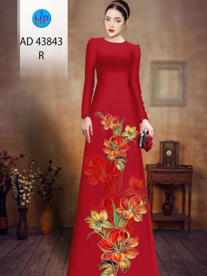 Vải Áo Dài Hoa In 3D Kiểu Mới AD 43843 19 Vai Ao Dai Hoa In 3D Kieu Moi AD 43843
