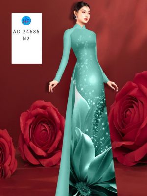 Vải Áo Dài Hoa In 3D Mới Ra AD 24686 19 Vai Ao Dai Hoa In 3D Moi Ra AD 24686