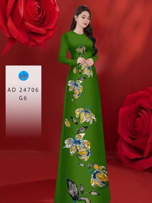 Vải Áo Dài Hoa In 3D Mới Ra AD 24706 19 Vai Ao Dai Hoa In 3D Moi Ra AD 24706