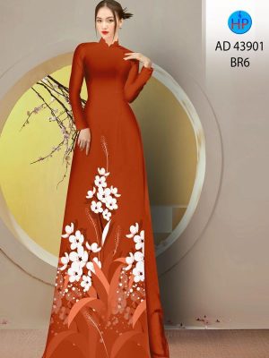 Vải Áo Dài Hoa In 3D Mới Ra AD 43901 20 Vai Ao Dai Hoa In 3D Moi Ra AD 43901