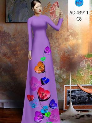 Vải Áo Dài Hoa In 3D Mới Ra AD 43911 20 Vai Ao Dai Hoa In 3D Moi Ra AD 43911