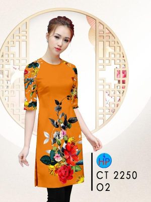 Vải Áo Dài Hoa In 3D Mới Ra AD CT2250 20 Vai Ao Dai Hoa In 3D Moi Ra AD CT2250