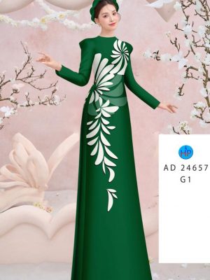 Vải Áo Dài Hoa In 3D Sang Trọng AD 24657 19 Vai Ao Dai Hoa In 3D Sang Trong AD 24657