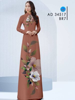 Vải Áo Dài Hoa In 3D Sang Trọng AD 34517 20 Vai Ao Dai Hoa In 3D Sang Trong AD 34517
