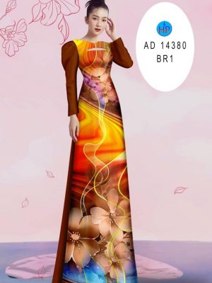 Vải Áo Dài Hoa In 3D Thu Hút AD 14380 19 Vai Ao Dai Hoa In 3D Thu Hut AD 14380
