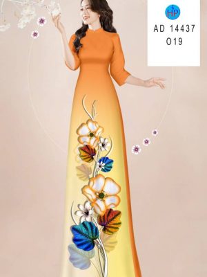 Vải Áo Dài Hoa In 3D Thu Hút AD 14437 19 Vai Ao Dai Hoa In 3D Thu Hut AD 14437
