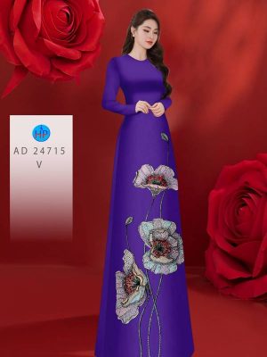 Vải Áo Dài Hoa In 3D Thu Hút AD 24715 20 Vai Ao Dai Hoa In 3D Thu Hut AD 24715