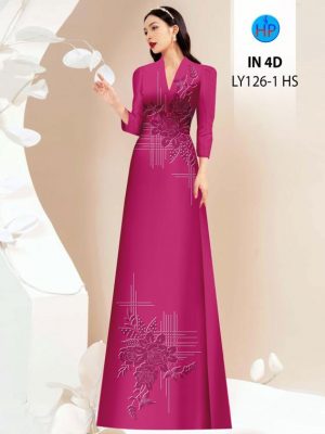 Vải Áo Dài Hoa In Chìm 4D Vừa Ra AD LY126-1 32 Vai Ao Dai Hoa In Chim 4D Vua Ra AD