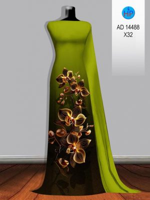 Vai Ao Dai Hoa Lan Doc Dao AD 14488