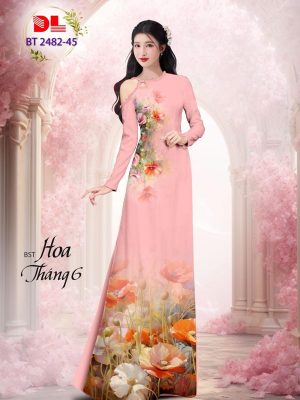 Vải Áo Dài Hoa Sang Trọng Độc Đáo AD BT2482 16 Vai Ao Dai Hoa Sang Trong Doc Dao AD BT2482