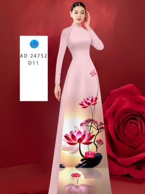 Vai Ao Dai Hoa Sen Sang Trong AD 24752