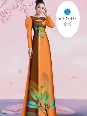 Vải Áo Dài In Hình Lá Vừa Ra AD 14489 20 Vai Ao Dai In Hinh La Vua Ra AD 14489