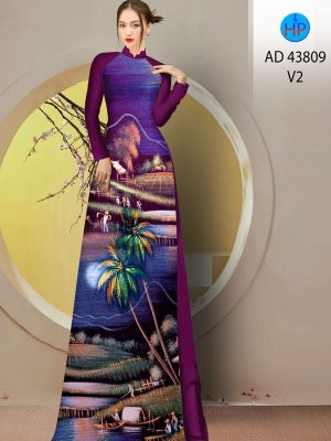 Vải Áo Dài Phong Cảnh Mới Ra AD 43809 19 Vai Ao Dai Phong Canh Moi Ra AD 43809