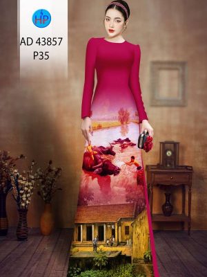 Vải Áo Dài Phong Cảnh Sang Trọng AD 43857 20 Vai Ao Dai Phong Canh Sang Trong AD 43857