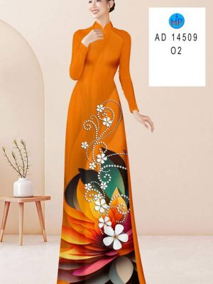 Vải Áo Dài Hoa In 3D Thiết Kế 2024 AD 14509