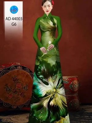 Vải Áo Dài Hoa In 3D Thiết Kế 2024 AD 44003