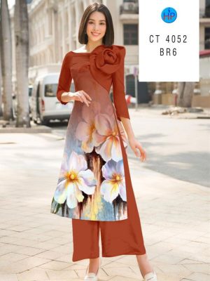 Vải Áo Dài Cách Tân Hoa In 3D Thiết Kế 2024 AD CT4052 20 Vai Ao Dai Cach Tan Hoa In 3D Thiet Ke
