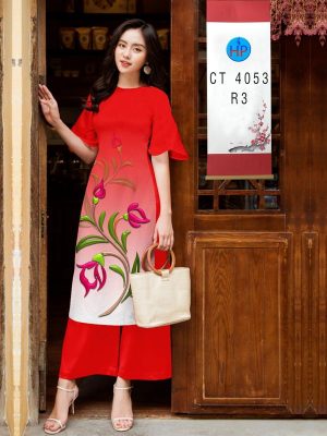 Vải Áo Dài Cách Tân Hoa In 3D Vừa Ra AD CT4053 20 Vai Ao Dai Cach Tan Hoa In 3D Vua Ra