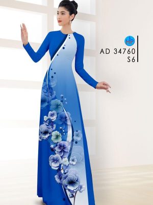 Vải Áo Dài Hoa In 3D Sang Trọng AD 34760 20 Vai Ao Dai Hoa In 3D Sang Trong AD 34760
