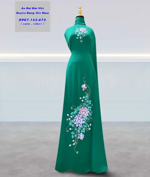 Vai Ao Dai Ve Tay Hoa Nhe Nhang Sang Trong