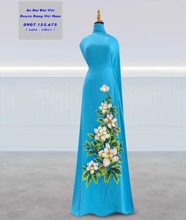 Vai Ao Dai Ve Tay Hoa Sen Thu Hut AD