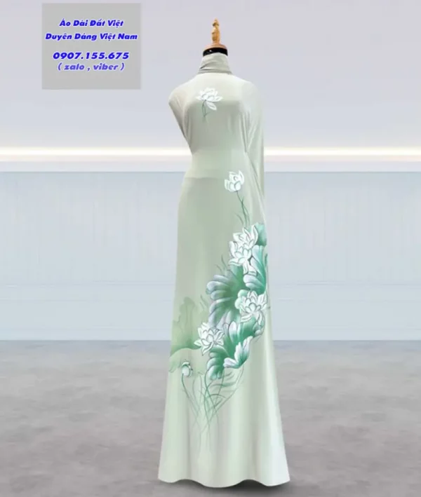 Vai Ao Dai Ve Tay Hoa Sen Vua Ra AD