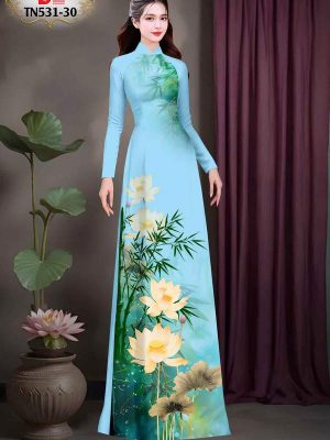 Vải Áo Dài Hoa Sen Kiểu Mới AD TN531 67 1747447555 435 Vai Ao Dai Hoa Sen Kieu Moi AD TN531