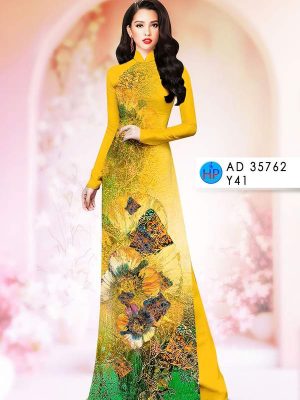 Vải Áo Dài Hoa In 3D Kiểu Mới AD 35762 20 Vai Ao Dai Hoa In 3D Kieu Moi AD 35762