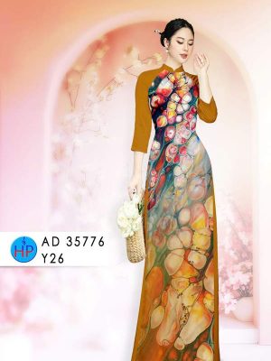 Vải Áo Dài Hoa In 3D Kiểu Mới AD 35776 20 Vai Ao Dai Hoa In 3D Kieu Moi AD 35776