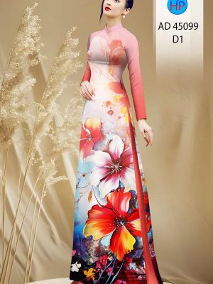 Vai Ao Dai Hoa In 3D Moi Ra AD 45099