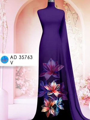 Vải Áo Dài Hoa In 3D Sang Trọng AD 35763 20 Vai Ao Dai Hoa In 3D Sang Trong AD 35763
