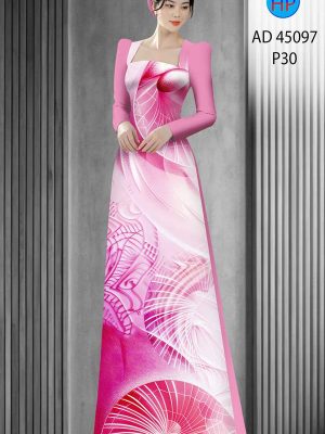 Vai Ao Dai Hoa Van Doc Dao AD 45097