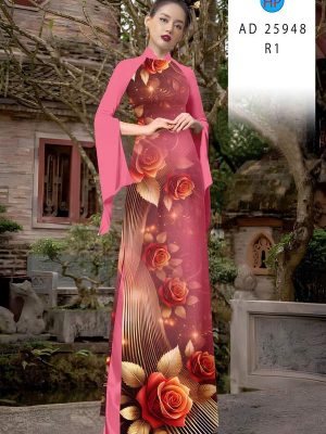 Vải Áo Dài Hoa Hồng Kiểu Mới AD 25948 28 vai ao dai mau moi 33e8