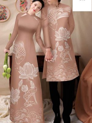 1748828486 486 Vai Ao Dai Cap Doi Ca Chep Va Hoa Sen