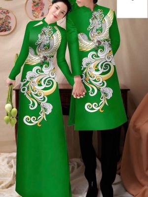 Vải Áo Dài Cặp Đôi Chim Phượng Độc Đáo AD CTNTH071 24 1750385874 221 Vai Ao Dai Cap Doi Chim Phuong Doc Dao AD