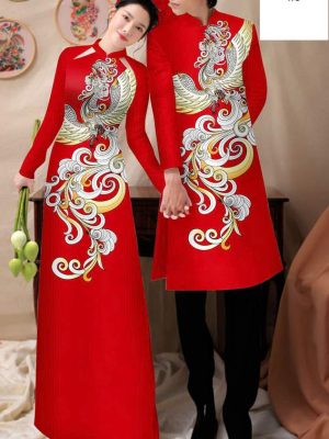 Vải Áo Dài Cặp Đôi Chim Phượng Độc Đáo AD CTNTH071 25 1750385874 43 Vai Ao Dai Cap Doi Chim Phuong Doc Dao AD